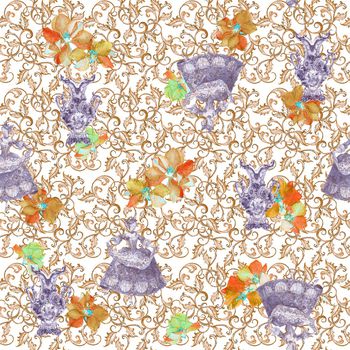 1155009-卷草纹古典淑女瓷瓶花朵-1