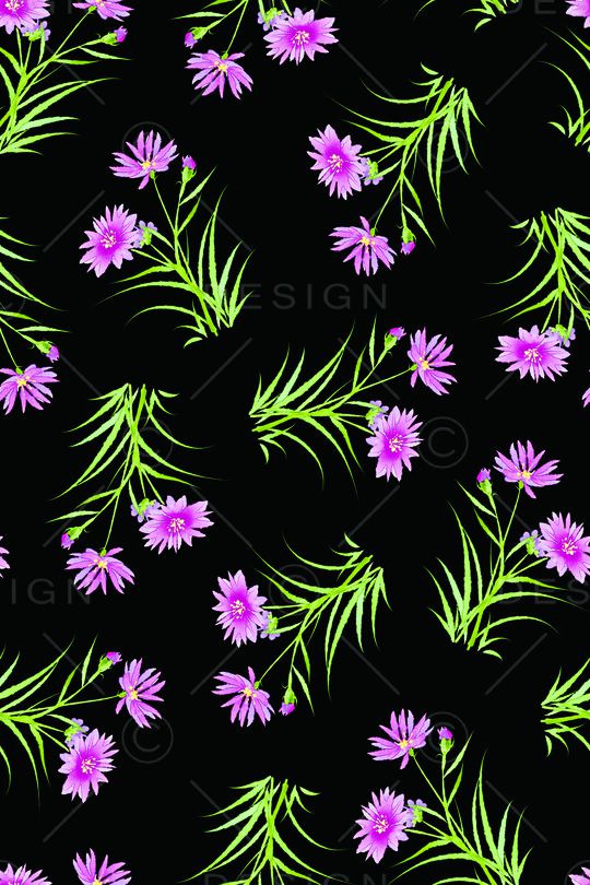 手绘花卉印花华亿平台图片