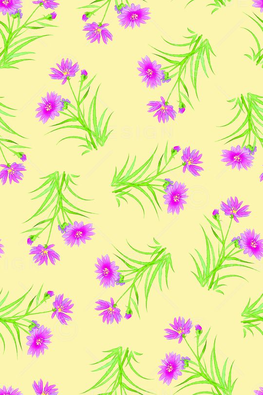 手绘花卉印花华亿平台图片