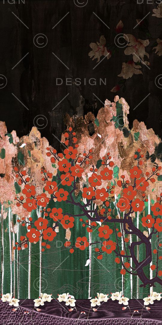 花卉印花华亿平台图片