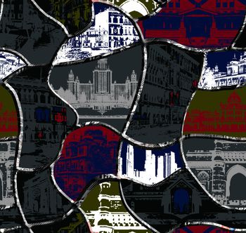 菱形印花华亿平台图片