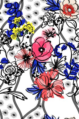 线条印花华亿平台图片