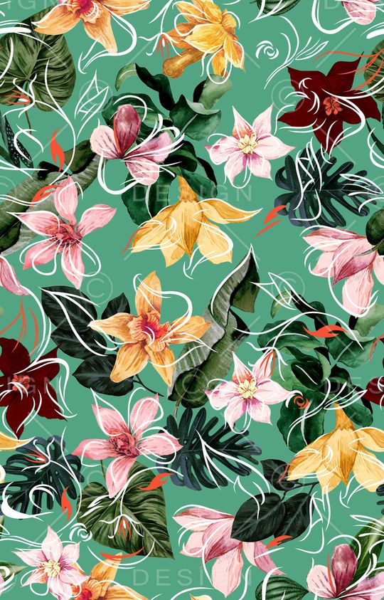 春夏华亿平台印花华亿平台图片