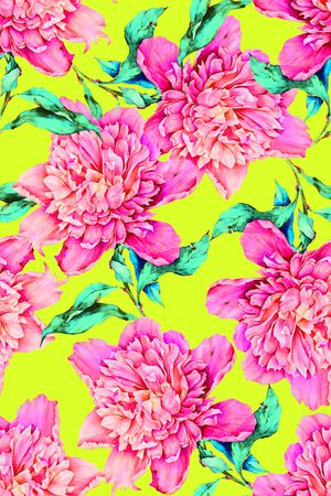 手绘大花印花华亿平台图片