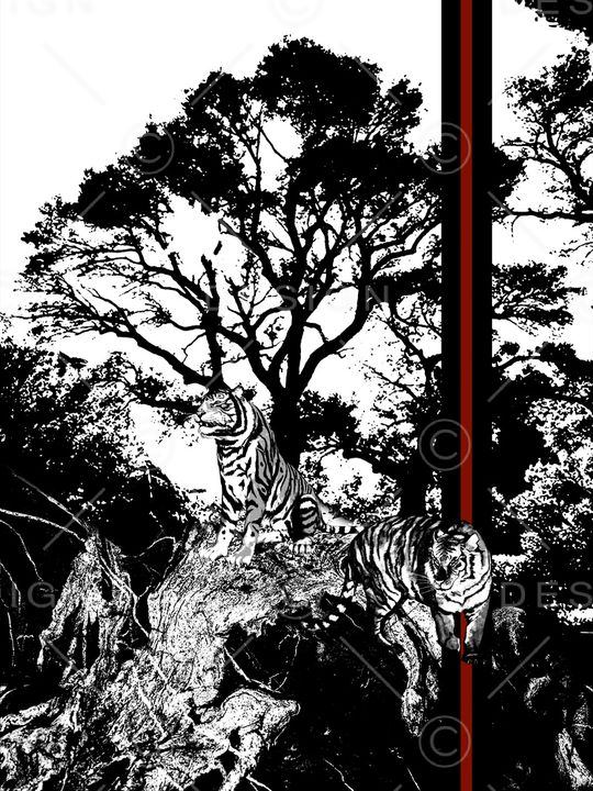 抽象男装印花华亿平台图片