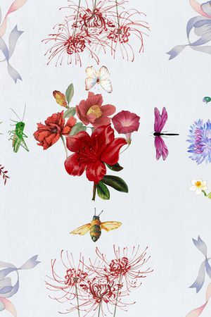 罂粟花印花华亿平台图片