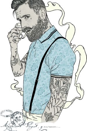 男装绣花印花华亿平台图片