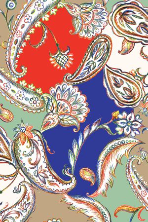 佩斯利印花华亿平台图片