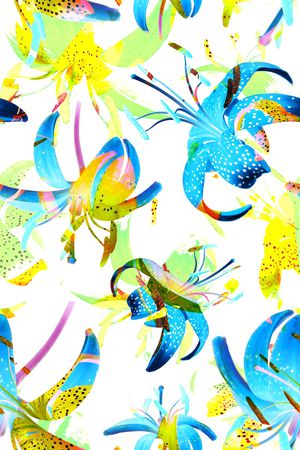 抽象花卉印花华亿平台图片