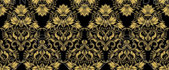 黑底花卉印花华亿平台图片