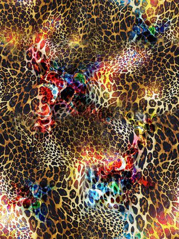 豹纹印花华亿平台图片