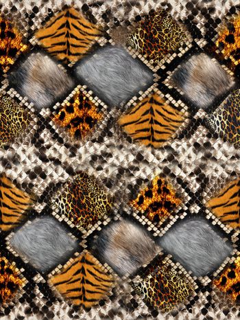 混合拼接印花华亿平台图片