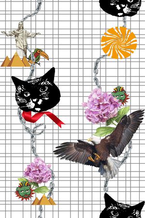 风格化花卉印花华亿平台图片