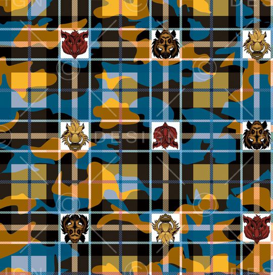 格子印花华亿平台图片