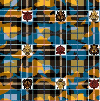 格子印花华亿平台图片