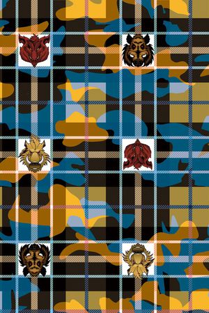 格子印花华亿平台图片