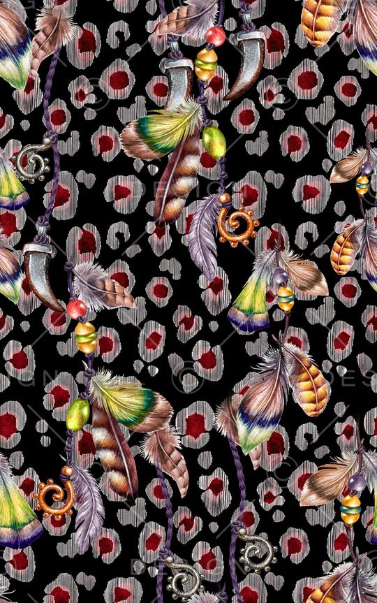 羽毛印花华亿平台图片