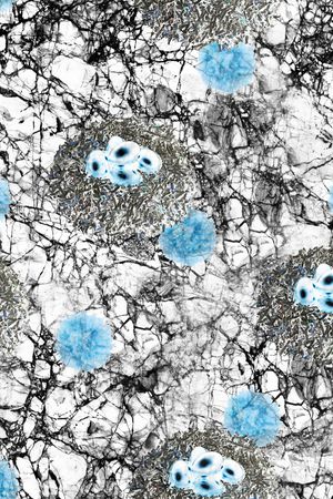 抽象花卉印花华亿平台图片