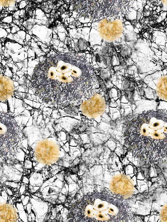 抽象花卉印花华亿平台图片