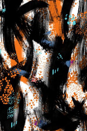 笔触印花华亿平台图片