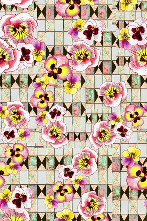 几何印花华亿平台图片