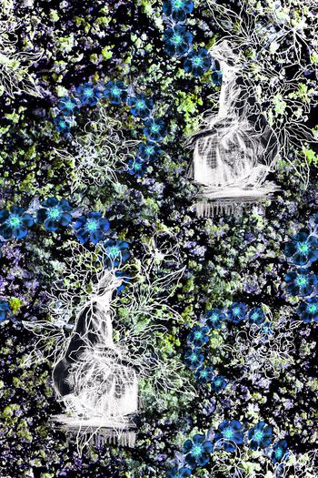 1157321-肌理底纹素描少女白描花卉-1