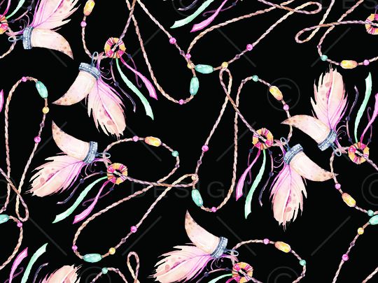 羽毛印花华亿平台图片