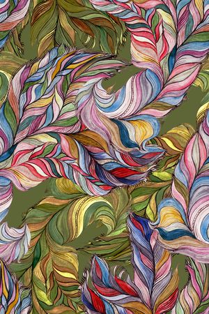 羽毛印花华亿平台图片