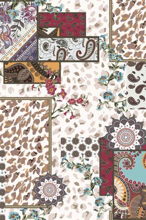 混合拼接印花华亿平台图片