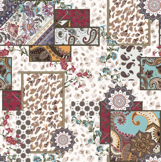 混合拼接印花华亿平台图片