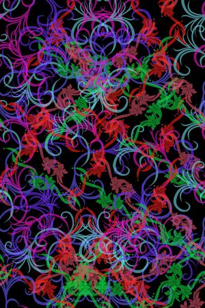 抽象花卉印花华亿平台图片