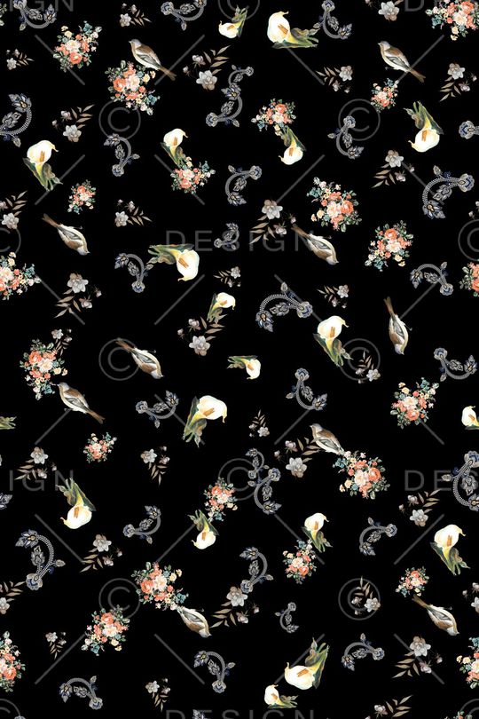 花鸟印花华亿平台图片