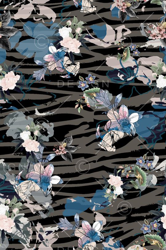 花鸟印花华亿平台图片