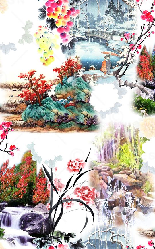 绿植树叶印花华亿平台图片