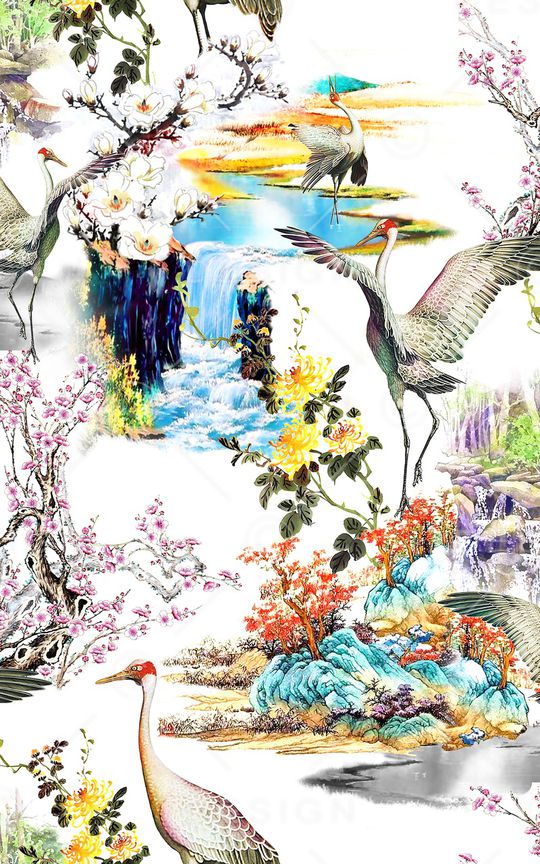 绿植树叶印花华亿平台图片