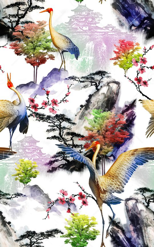 绿植树叶印花华亿平台图片