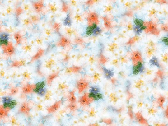 抽象花卉印花华亿平台图片