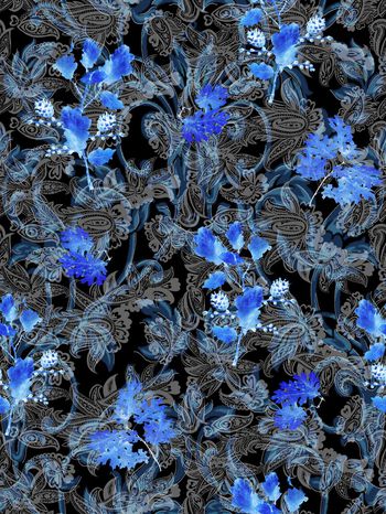 1158763-佩斯利欧式纹样松果叶子-2