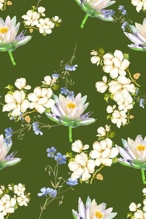 彩底花卉印花华亿平台图片