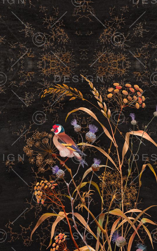 花鸟印花华亿平台图片