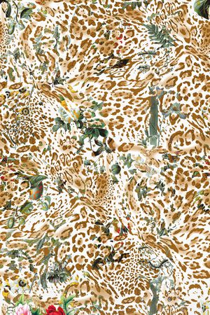 花鸟印花华亿平台图片