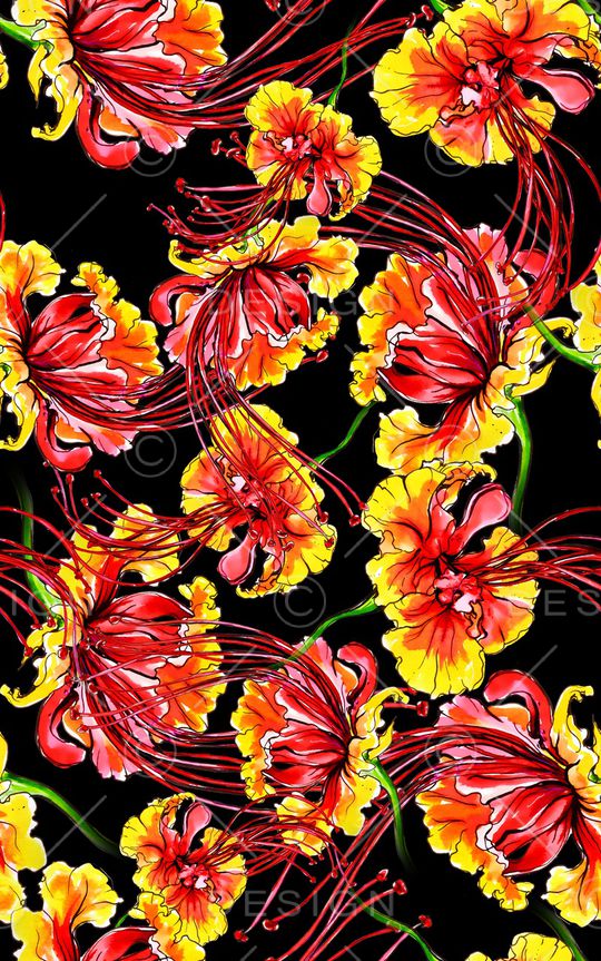 绿植树叶印花华亿平台图片