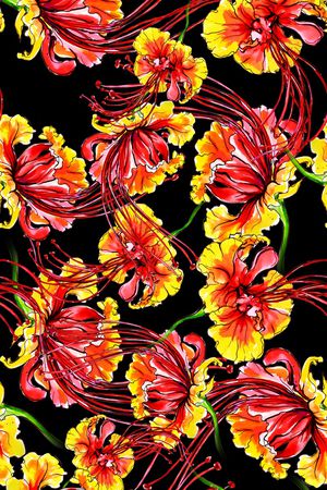 绿植树叶印花华亿平台图片