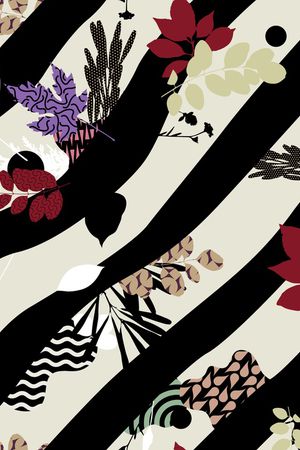 抽象花卉印花华亿平台图片