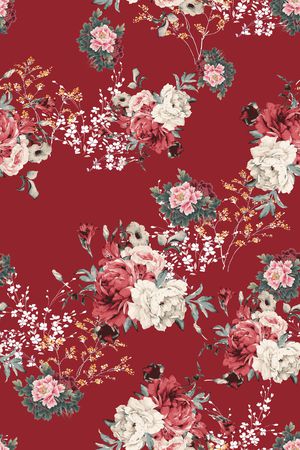 花卉印花华亿平台图片