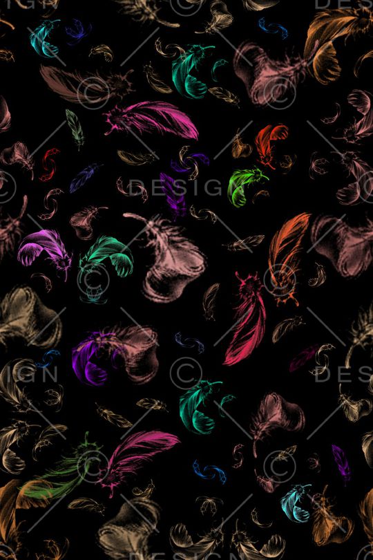 羽毛印花华亿平台图片