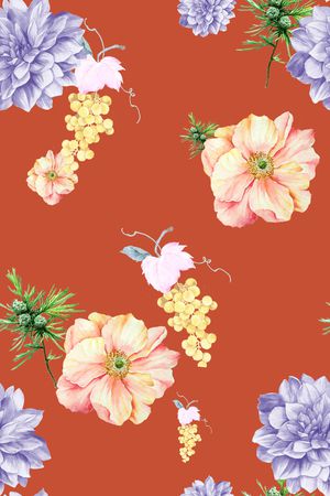 彩底花卉印花华亿平台图片