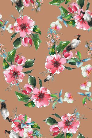 彩底花卉印花华亿平台图片