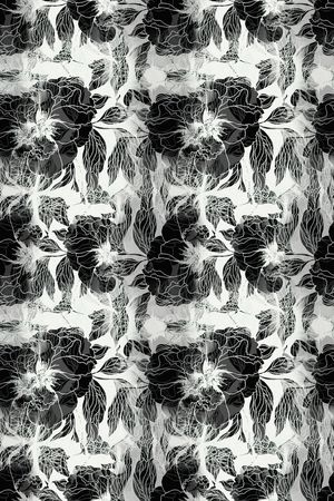 抽象花卉印花华亿平台图片