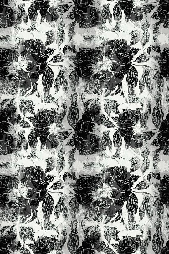 抽象花卉印花华亿平台图片